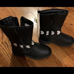 Carter's Toddler Girls' Black Heart Aura Riding Fashion Boot, Size 13M..NWOT